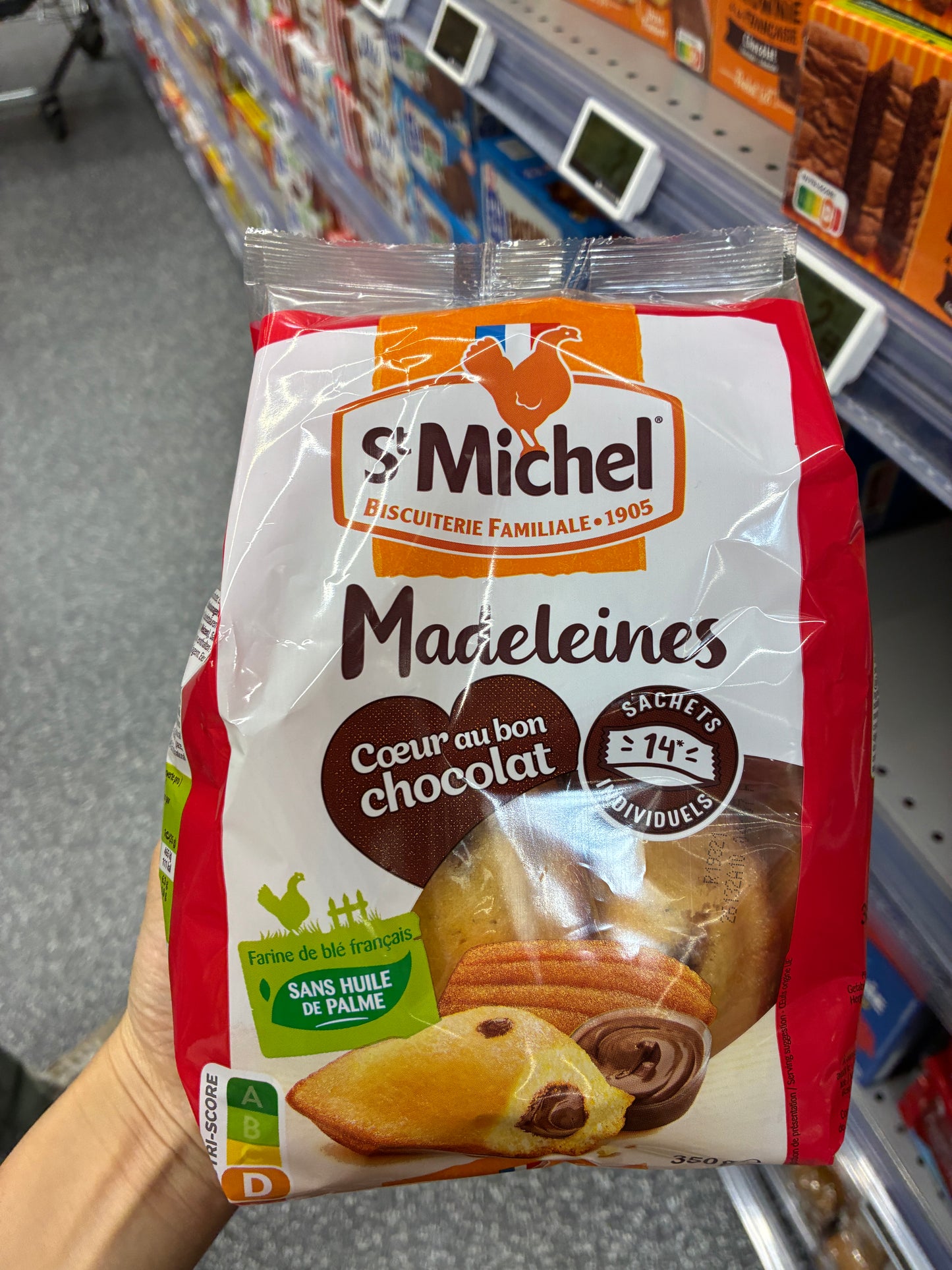 6月法國超市零食 St michel madeleines 朱古力夾心瑪德蓮