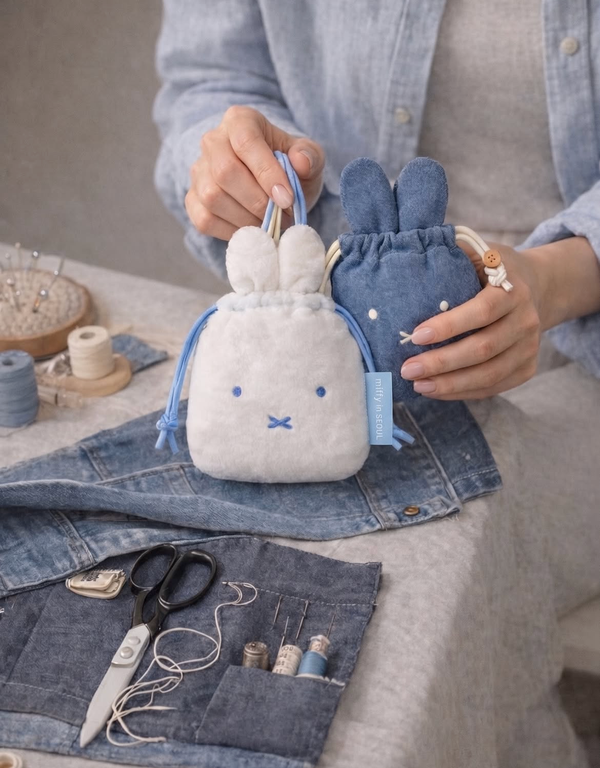 Korea Seoul exclusive Miffy string bag