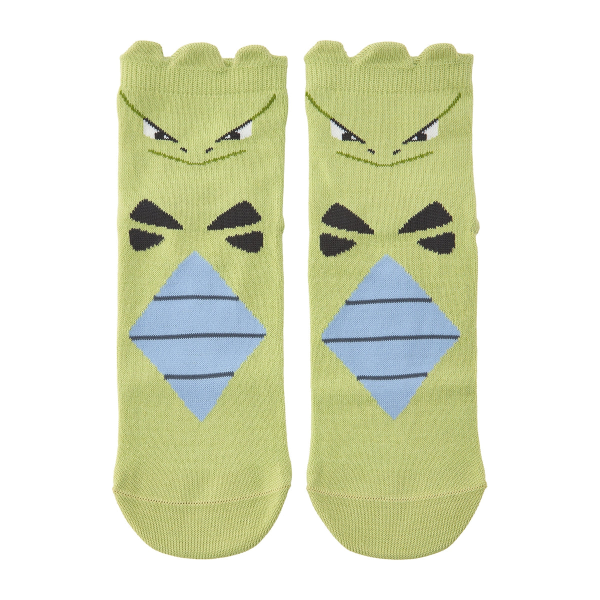 Pokémon Tyranitar Ear-Detail Mid-Crew Socks - front view