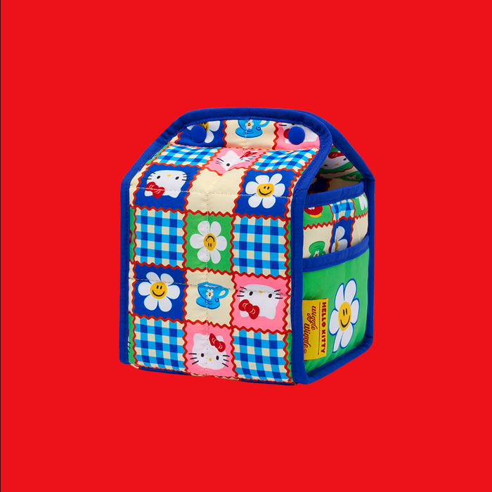Korea| Hello Kitty & Wiggle Wiggle Mini Tissue Cover Quilting Check Garden