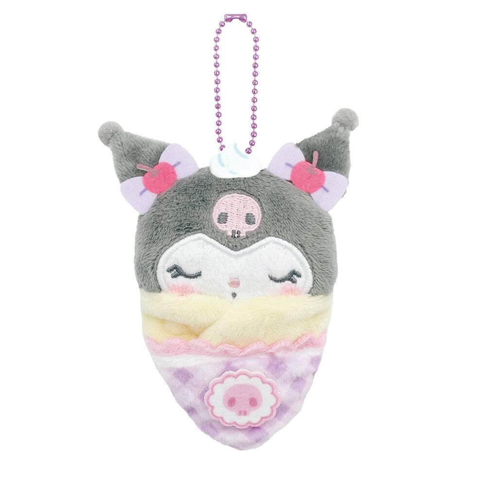 Japan Sleeping kuromi in crepe bag charm