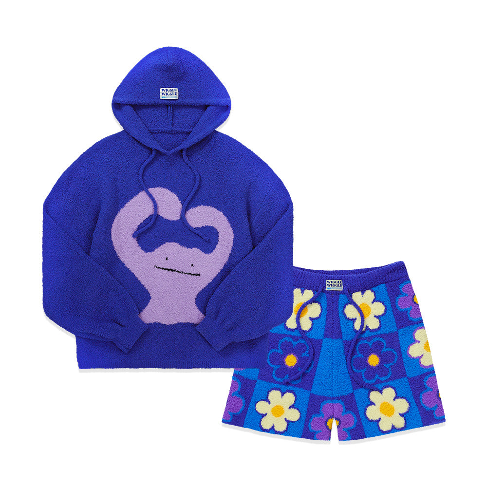 Korea Exclusive|Pokémon x Wiggle Wiggle Ditto Special Edition Hooded Pajama Set