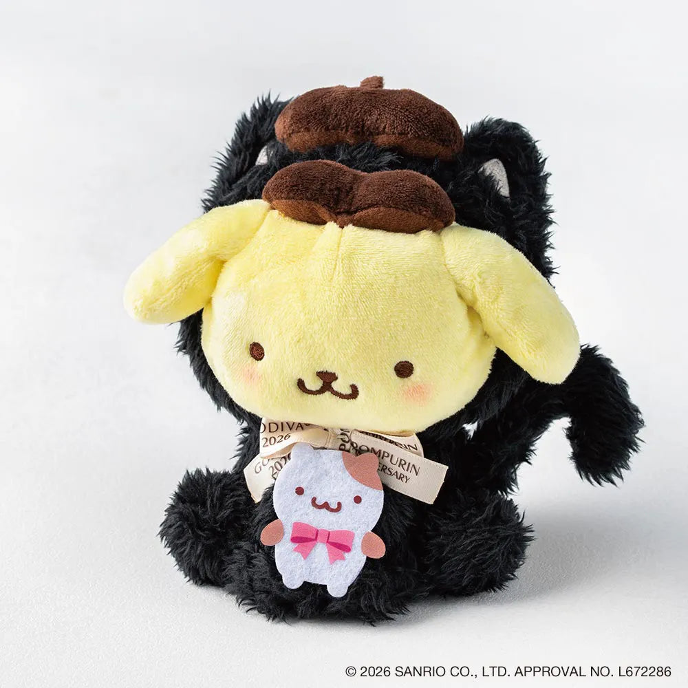 GODIVA x Pompompurin Black Cat Plush Charm & G Crispy Chocolat Set