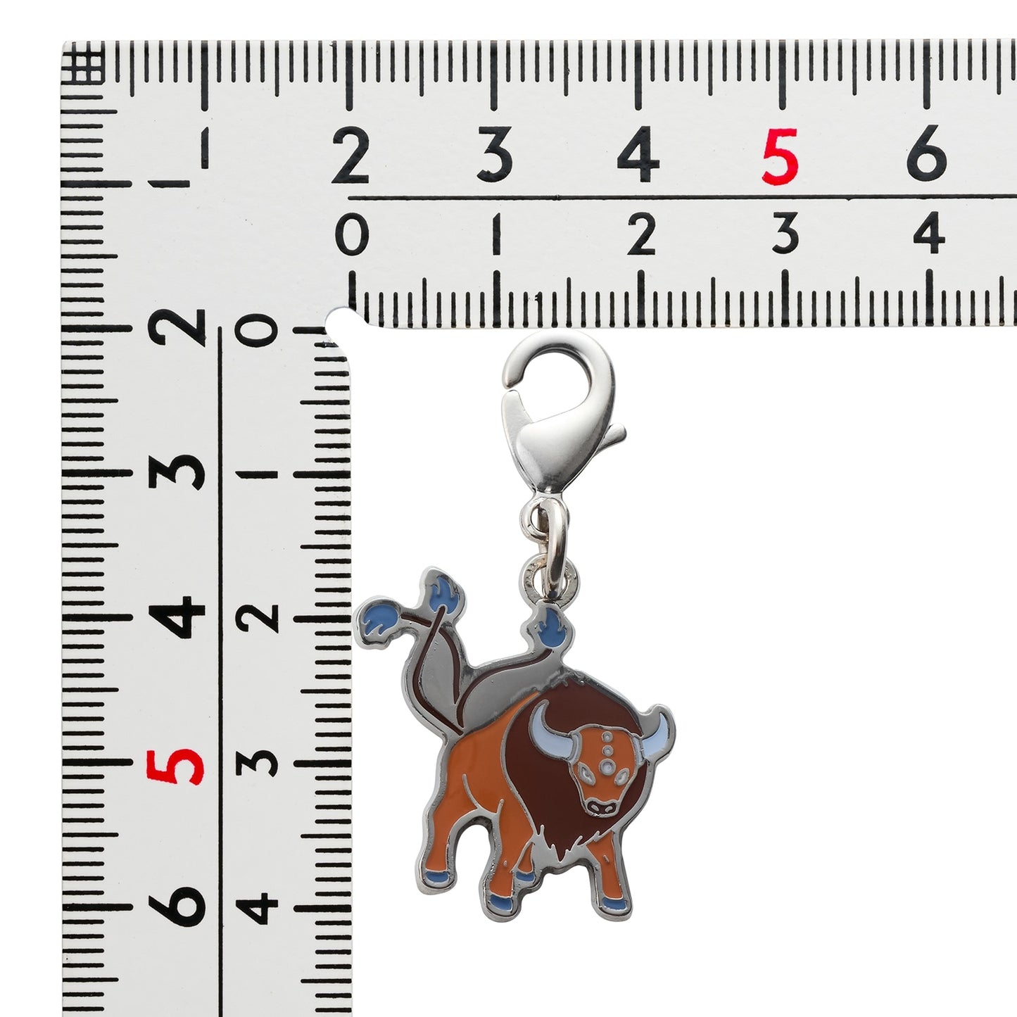 Pokémon Tauros National Pokédex Metal Charm
