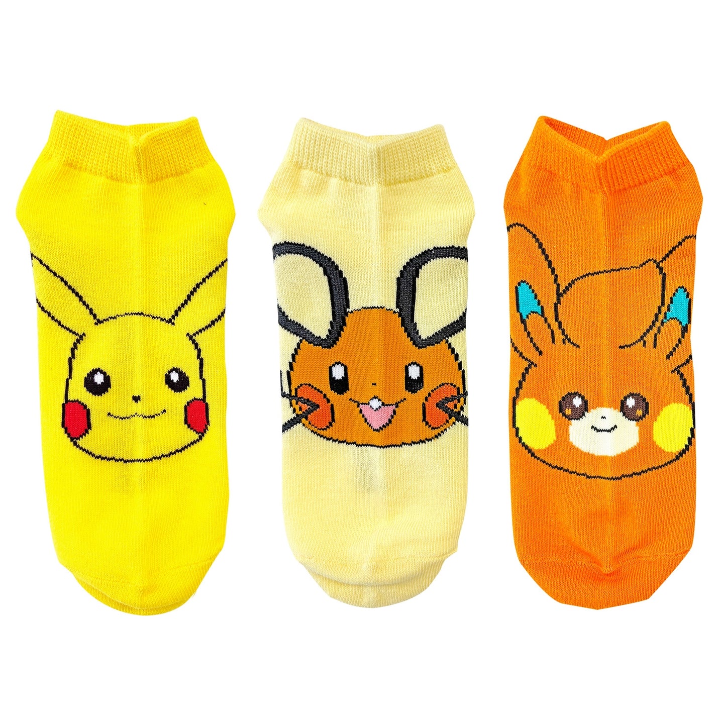 Pokémon Electric Type 3-Pack Sneaker Socks Large