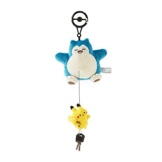 Korea Exclusive|Pokémon Pikachu & Snorlax Escape Plush Key Case