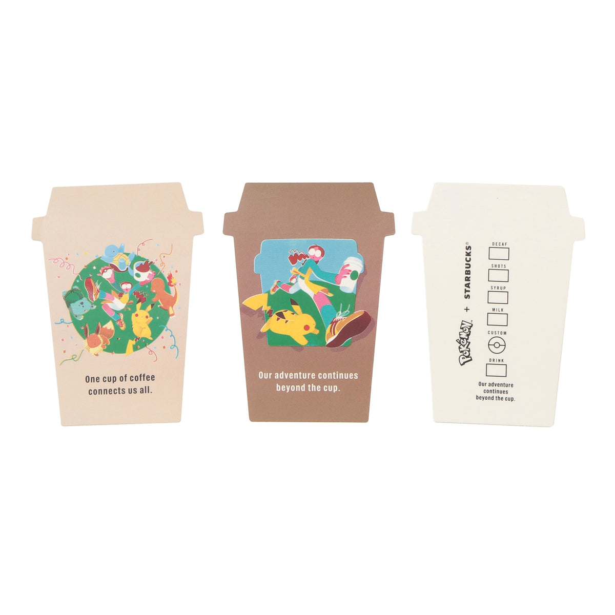 Pokémon + STARBUCKS Art Sticker Set