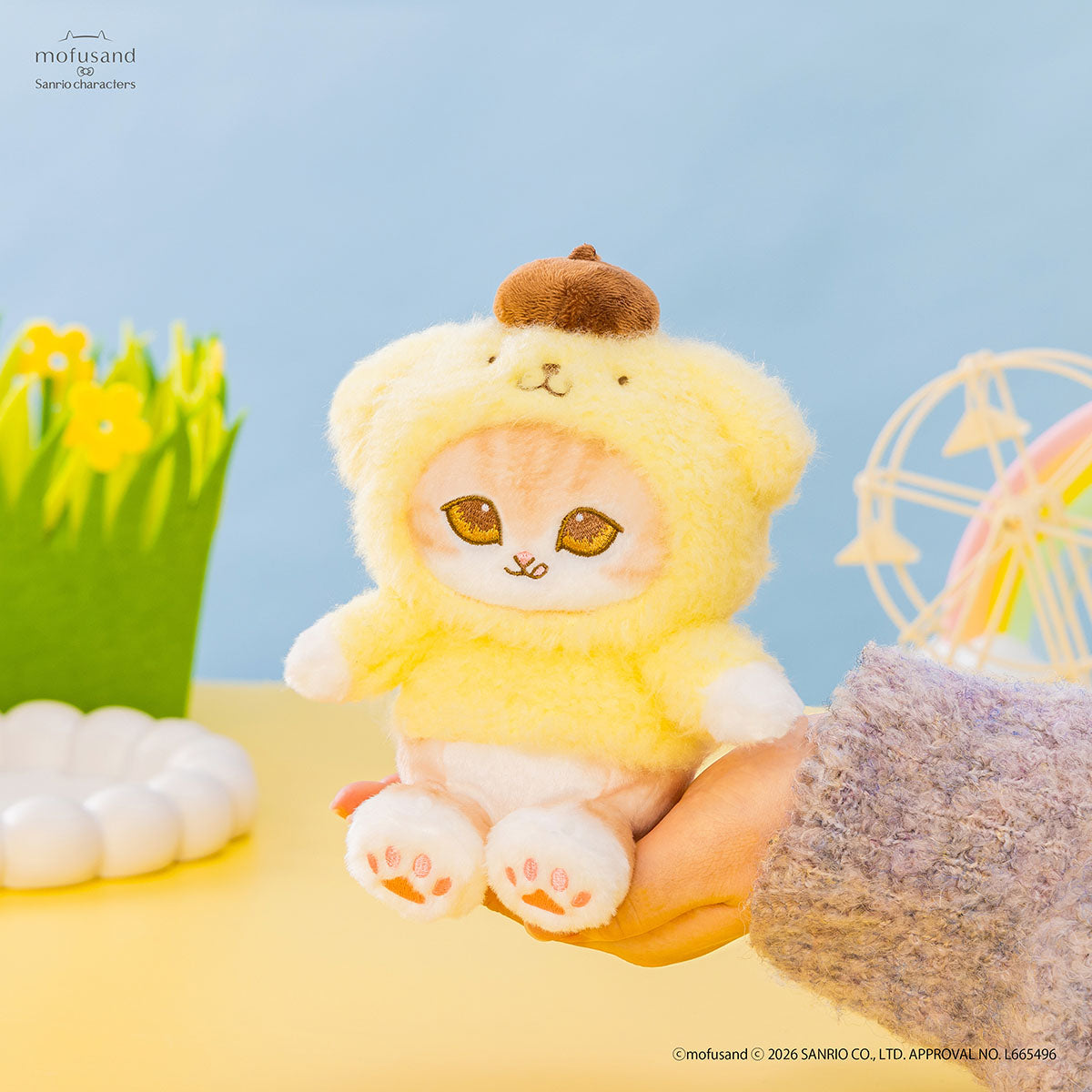 Mofusand x Sanrio Potefuwa Mascot Keychain