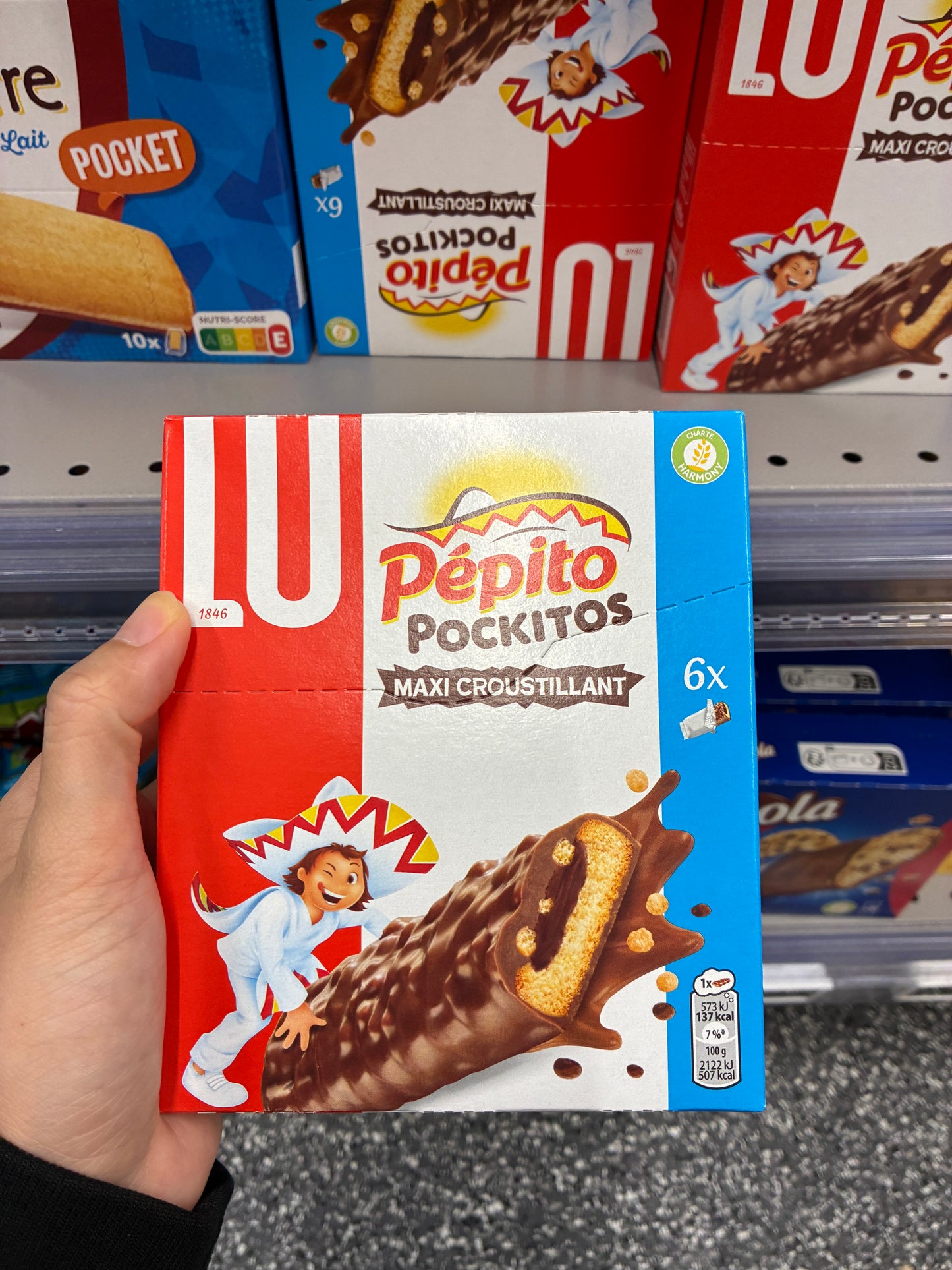 6月法國超市零食 LU Pépito Pockitos Maxi Croustillant