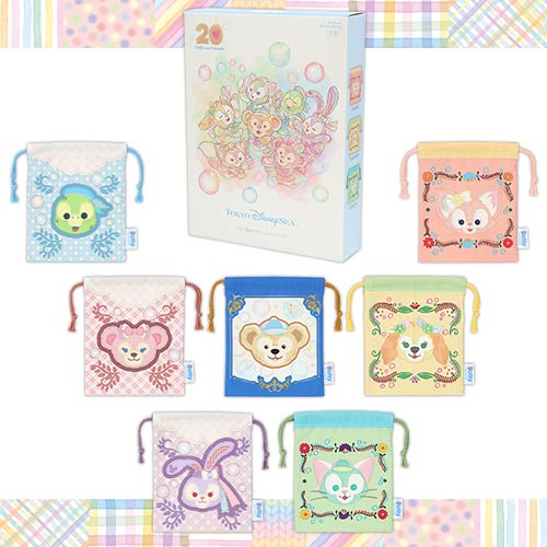 日本限定|Duffy & Friends Drawstring Pouch Set