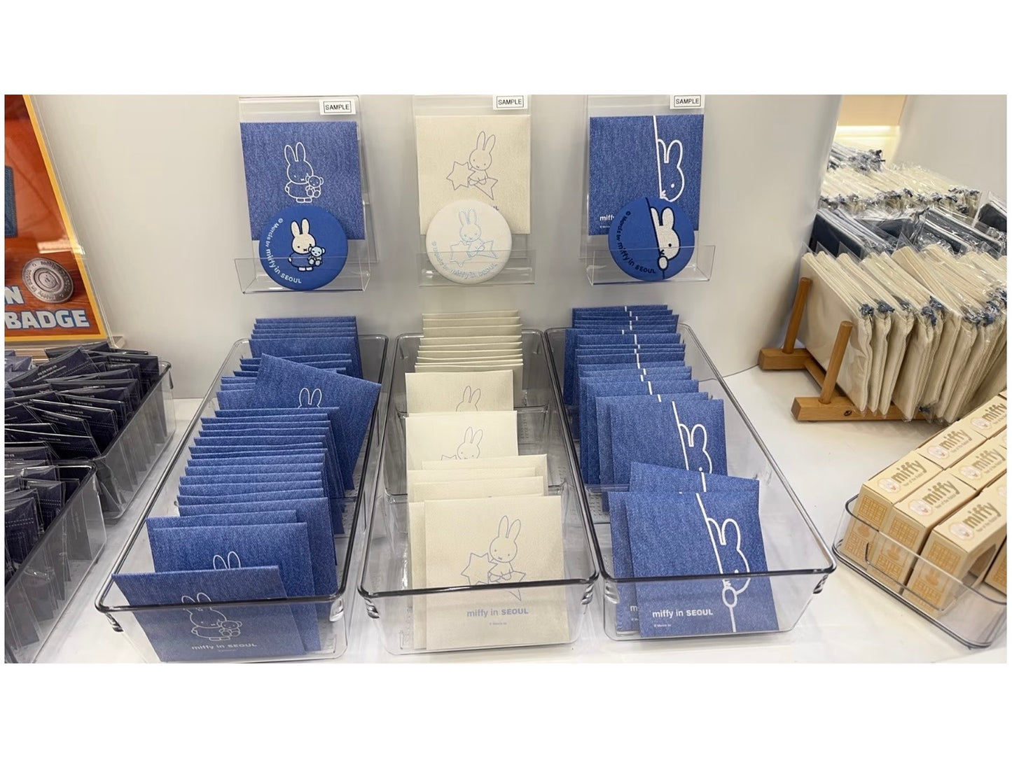 Korea Seoul exclusive Miffy denim collection pins