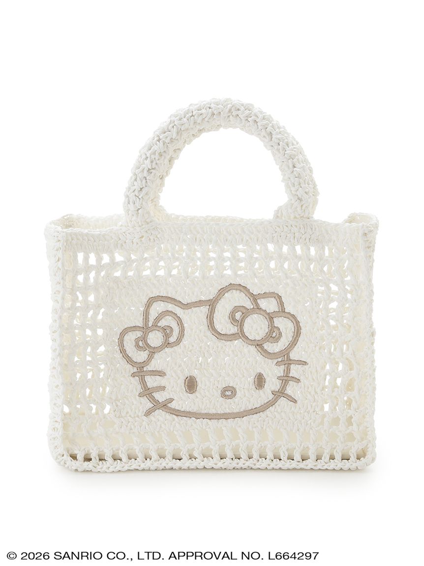 Japan|Sanrio Hello Kitty Raffia Tote Bag White