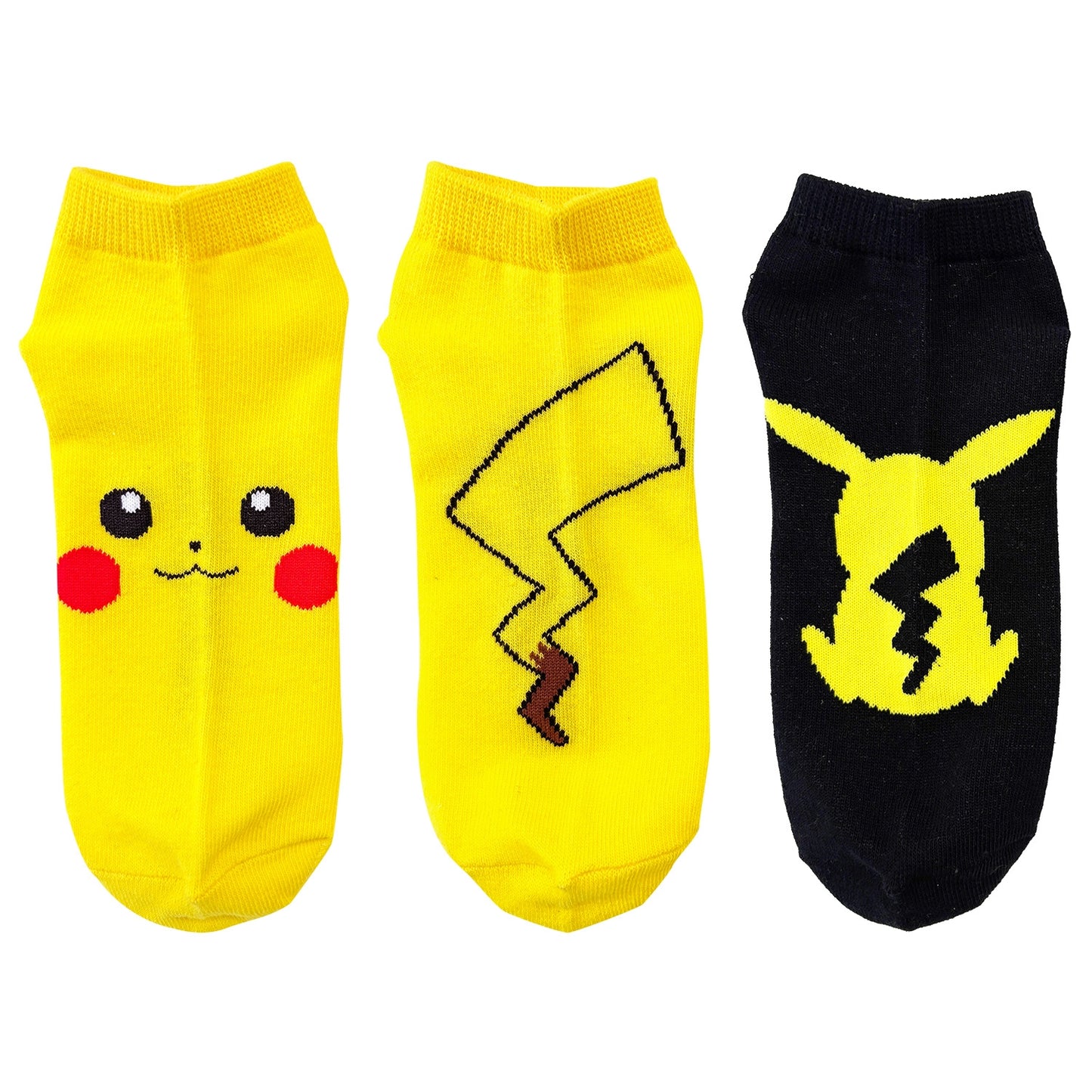 Pokémon Pikachu 3-Pack Sneaker Socks Large