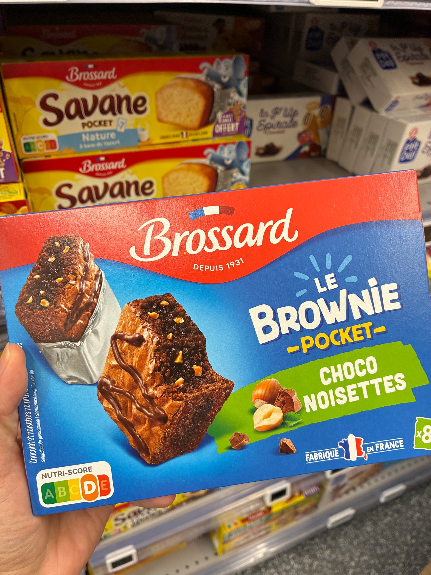 6月法國超市零食 Brownie Pocket Choco Noisettes
