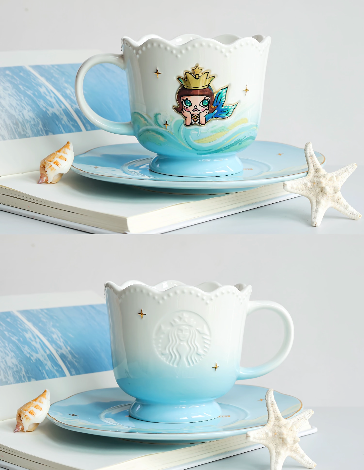 China| Starbucks x POP MART Molly Mermaid Cup and Saucer Set