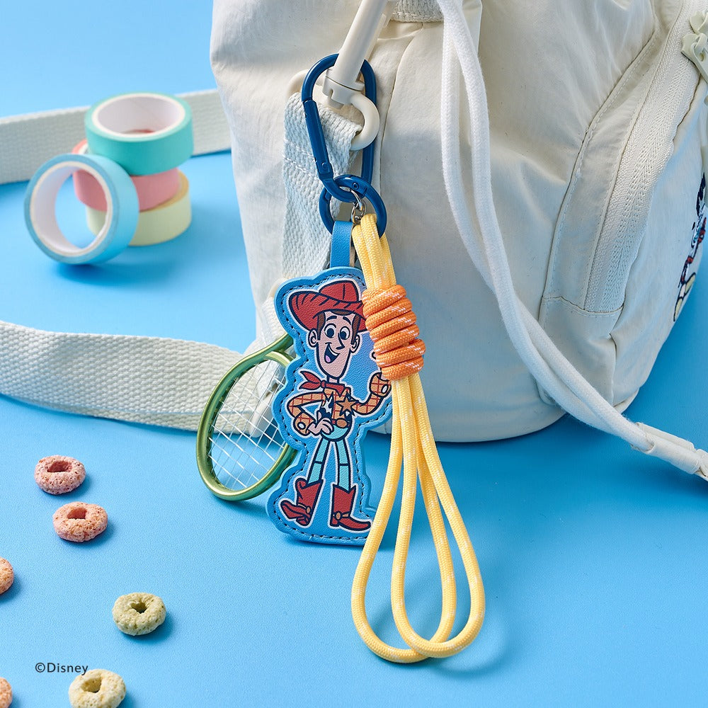 Korea| Toy Story Woody Leather Strap Keyring Blue