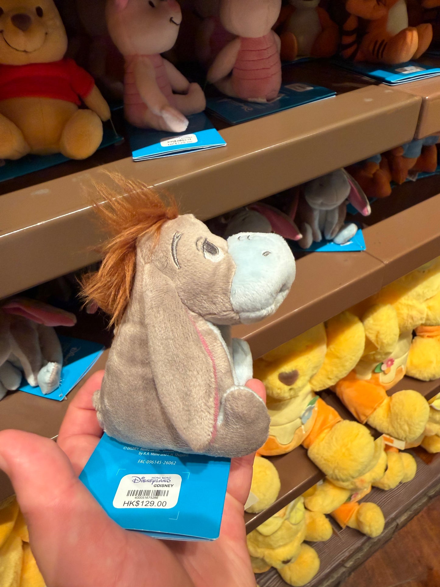 HKDL|Eeyore Shoulder Sitting Plush
