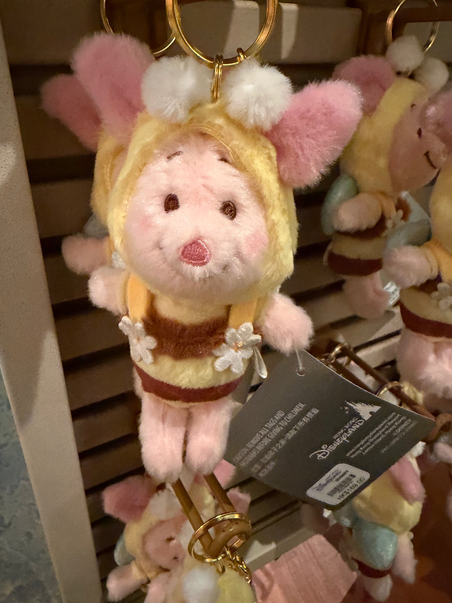 HKDL|Piglet Flower Plush Keychain