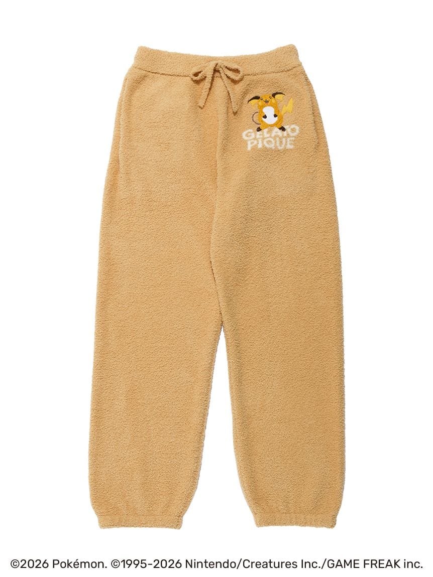 Japan| Pokémon x GELATO PIQUE Men's Raichu Baby Moco Jacquard Pullover & Long Pants Set