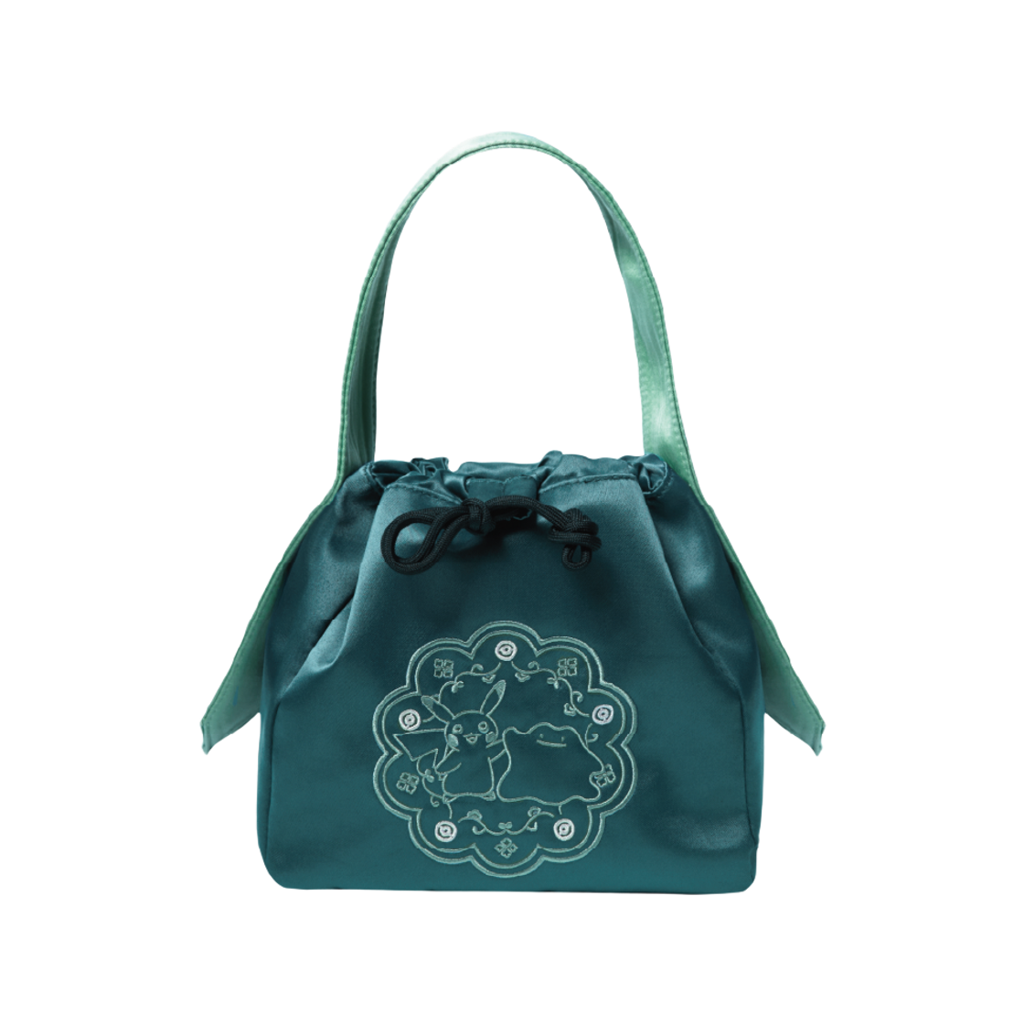 Pokemon Store Korean Traditional Edition Drawstring Pouch Green