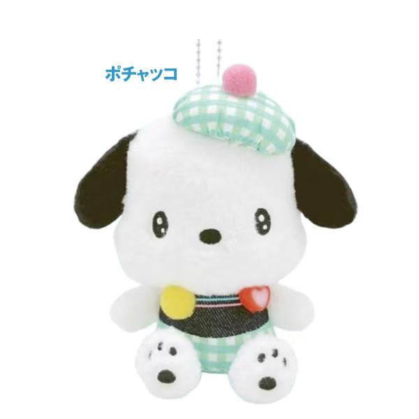 Sanrio Hanging Plush Charm Gingham Denim Pochacco