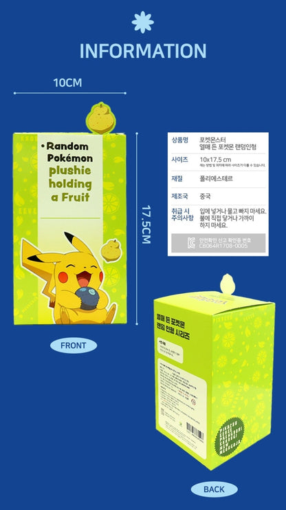 Korea Exclusive｜ Pokémon Holding a Fruit Random Plush Toy