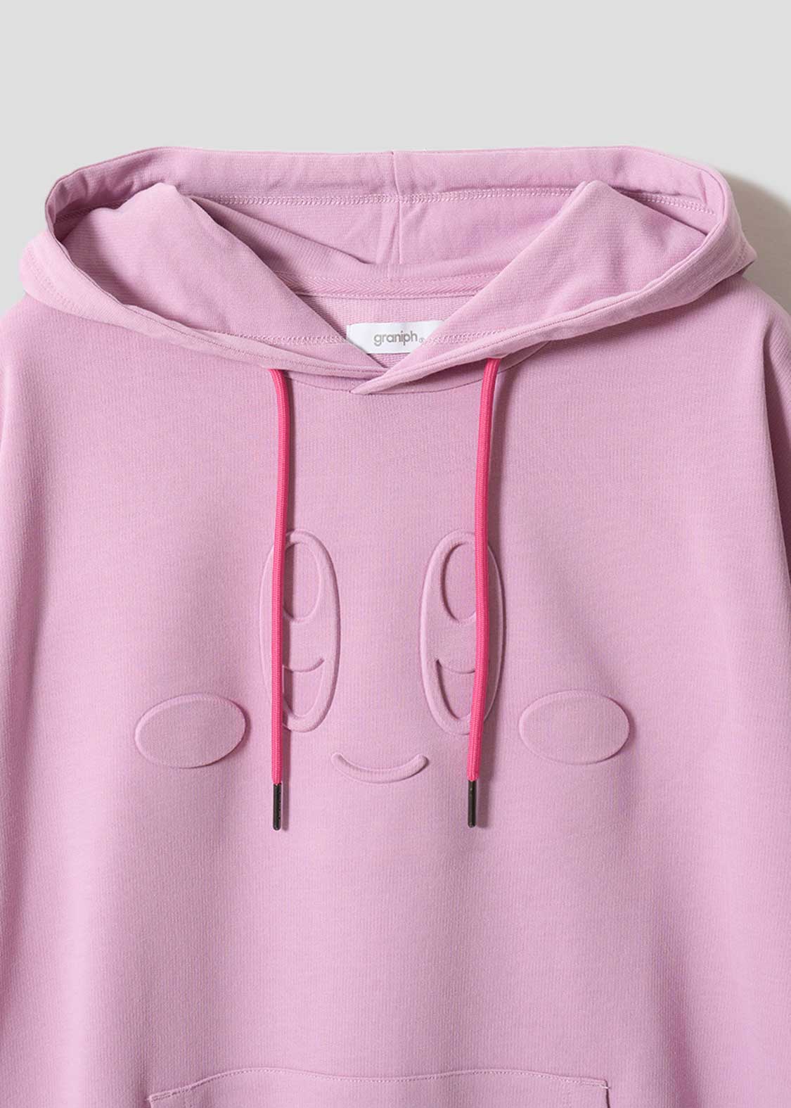 [預購優截止3月5日] Graniph x Kirby｜Kirby Face Big Silhouette Short-Sleeve Hoodie (Pink)