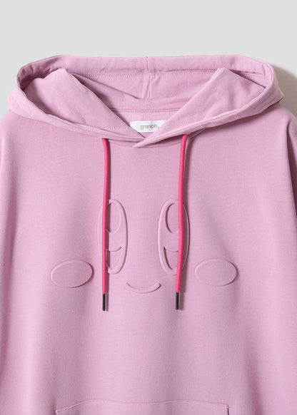 [預購優截止3月5日] Graniph x Kirby｜Kirby Face Big Silhouette Short-Sleeve Hoodie (Pink)