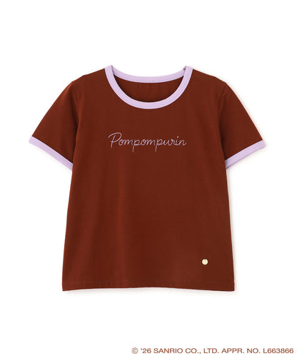 Japan｜ Pompompurin Ringer T-Shirt - Brown