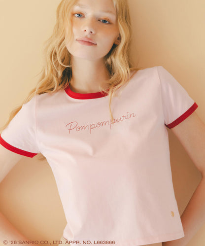 Japan｜ Pompompurin Ringer T-Shirt - Pink