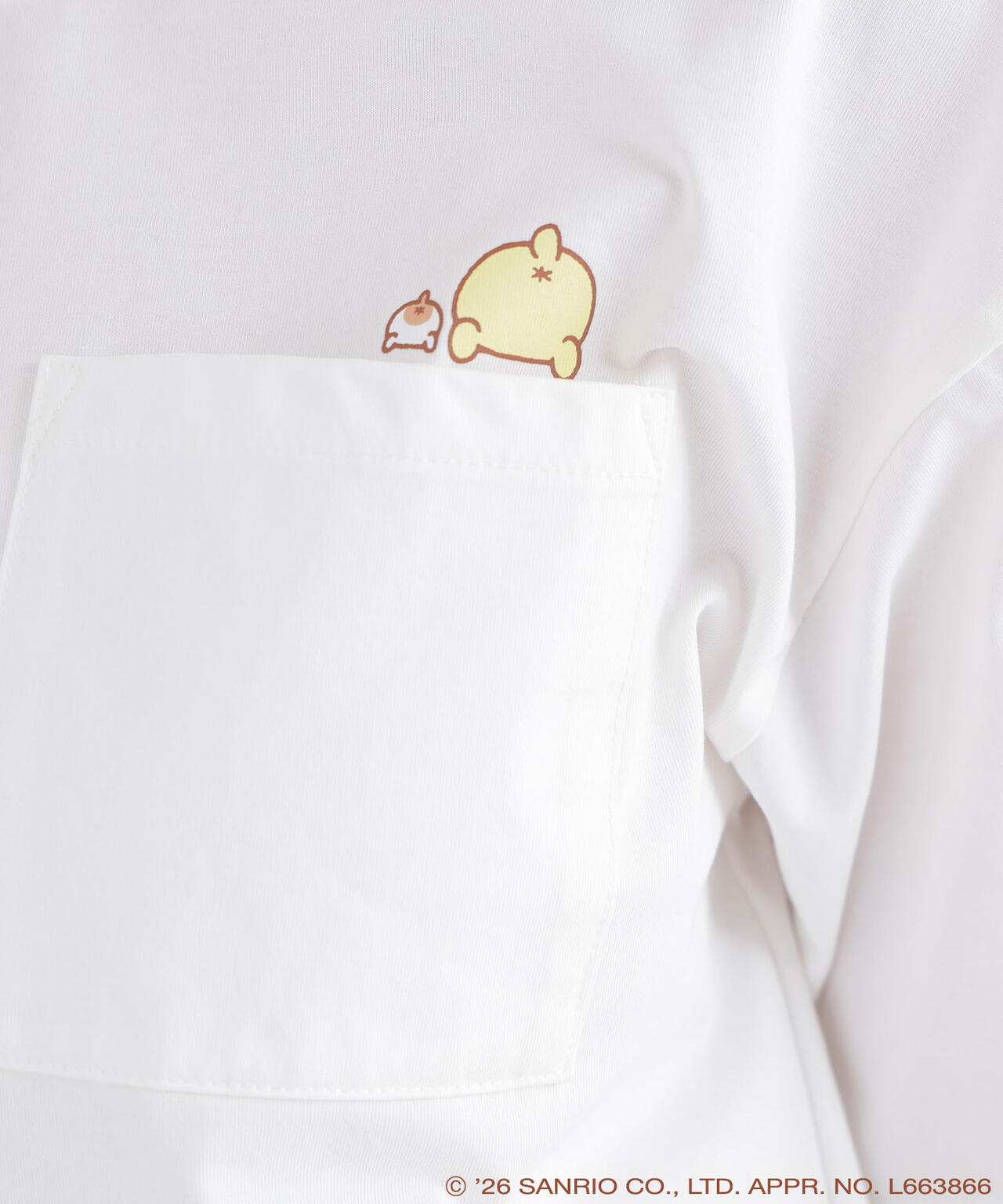 Pompompurin Collaboration Pocket T-Shirt - Off White