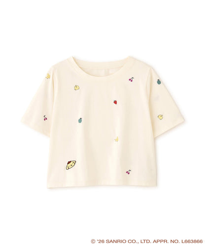 Japan｜ Pompompurin Embroidered T-Shirt - Off White