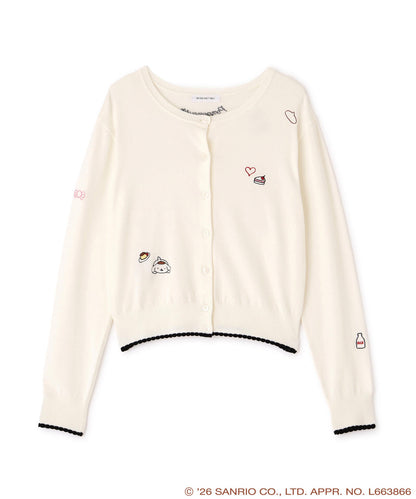 Pompompurin Embroidered Knit Cardigan – Off White