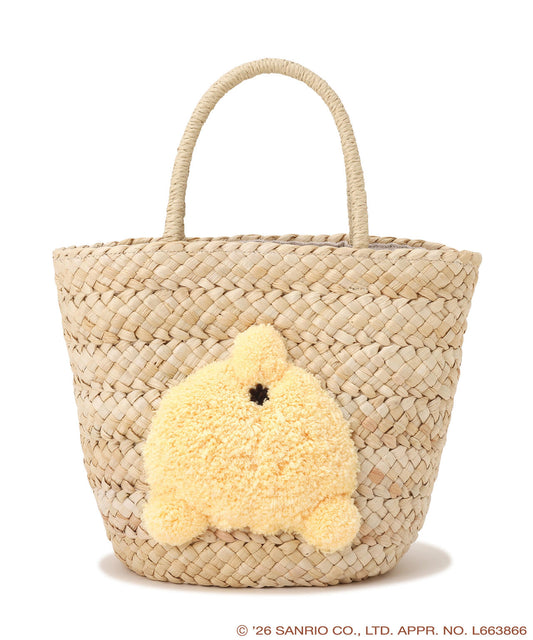 Pompompurin Tufting Embroidery Basket - Beige