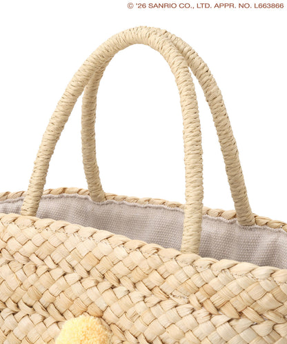 Pompompurin Tufting Embroidery Basket - Beige