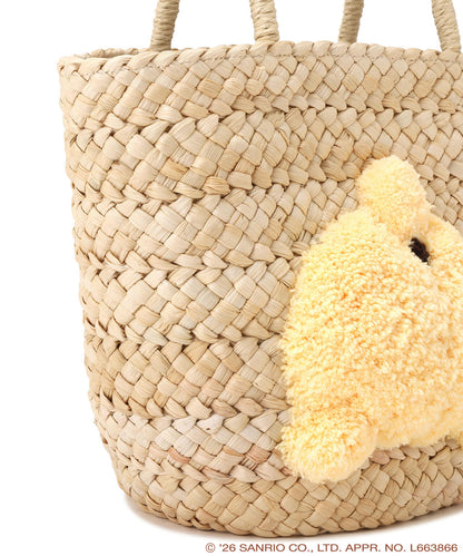 Pompompurin Tufting Embroidery Basket - Beige