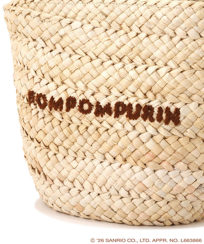 Pompompurin Tufting Embroidery Basket - Beige