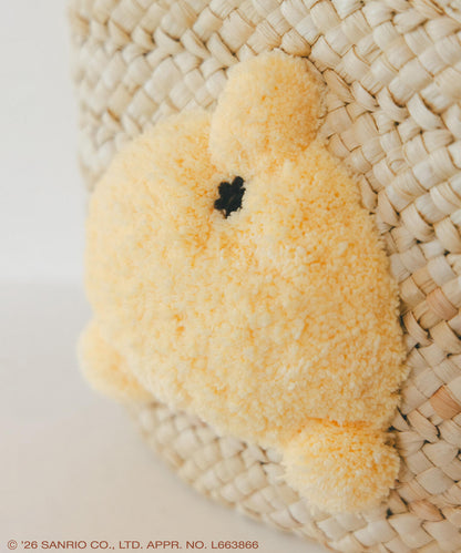 Pompompurin Tufting Embroidery Basket - Beige