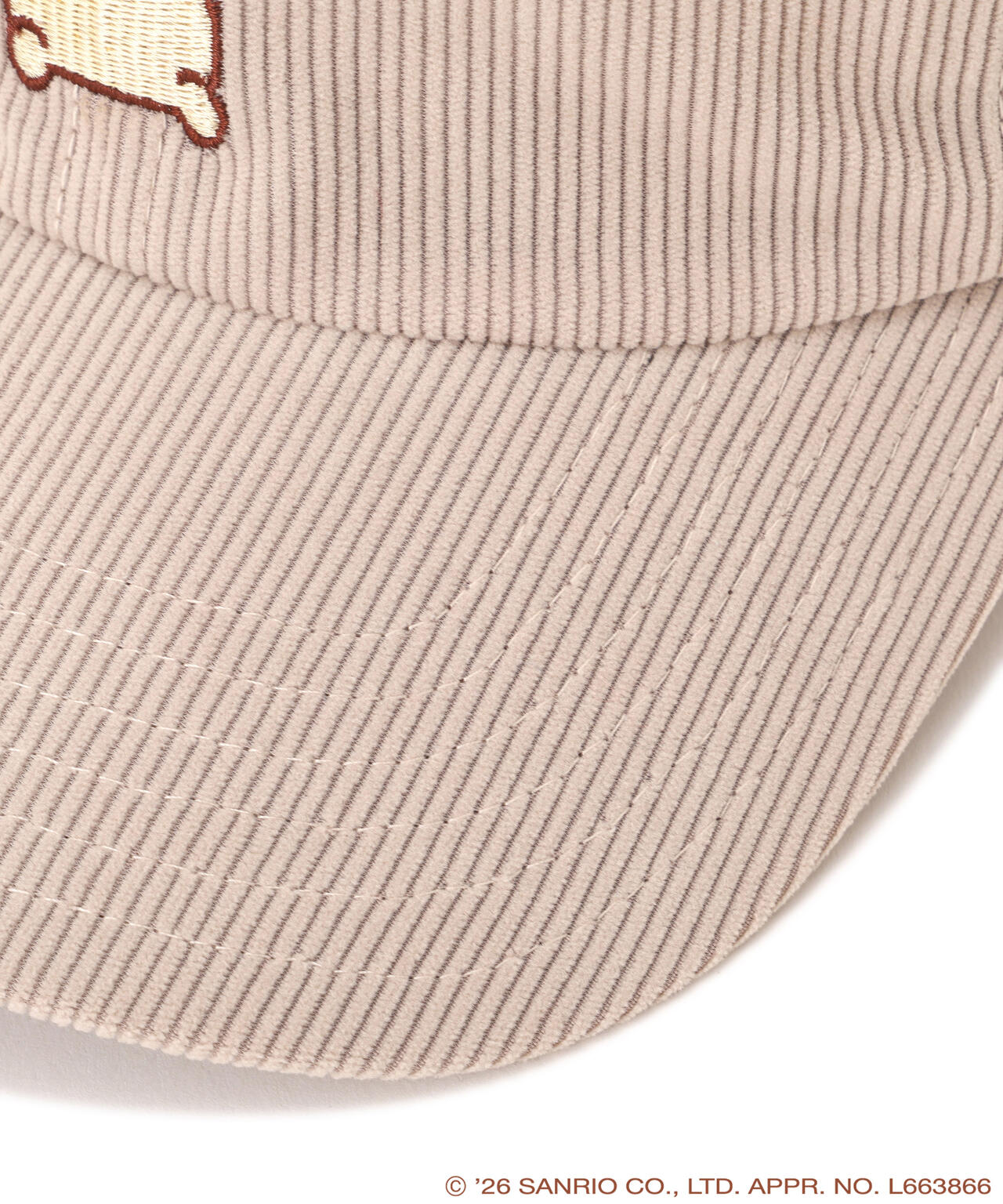 Pompompurin Embroidered Corduroy Cap – Oatmeal