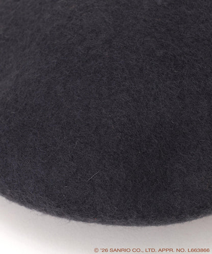 Pompompurin Logo Embroidered Beret – Charcoal