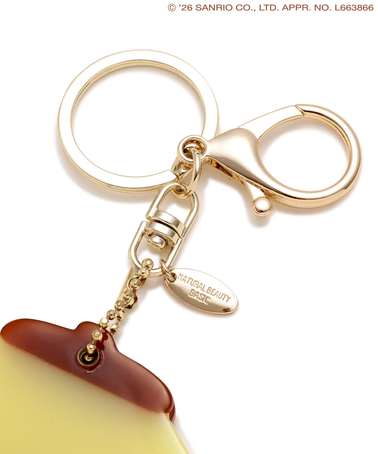 Pompompurin x NATURAL BEAUTY BASIC Slide Mirror Charm