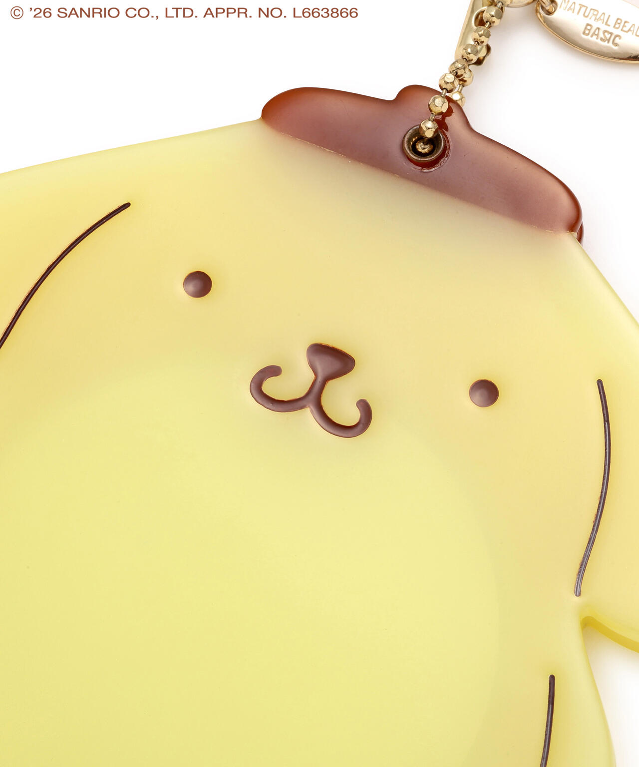 Pompompurin x NATURAL BEAUTY BASIC Slide Mirror Charm