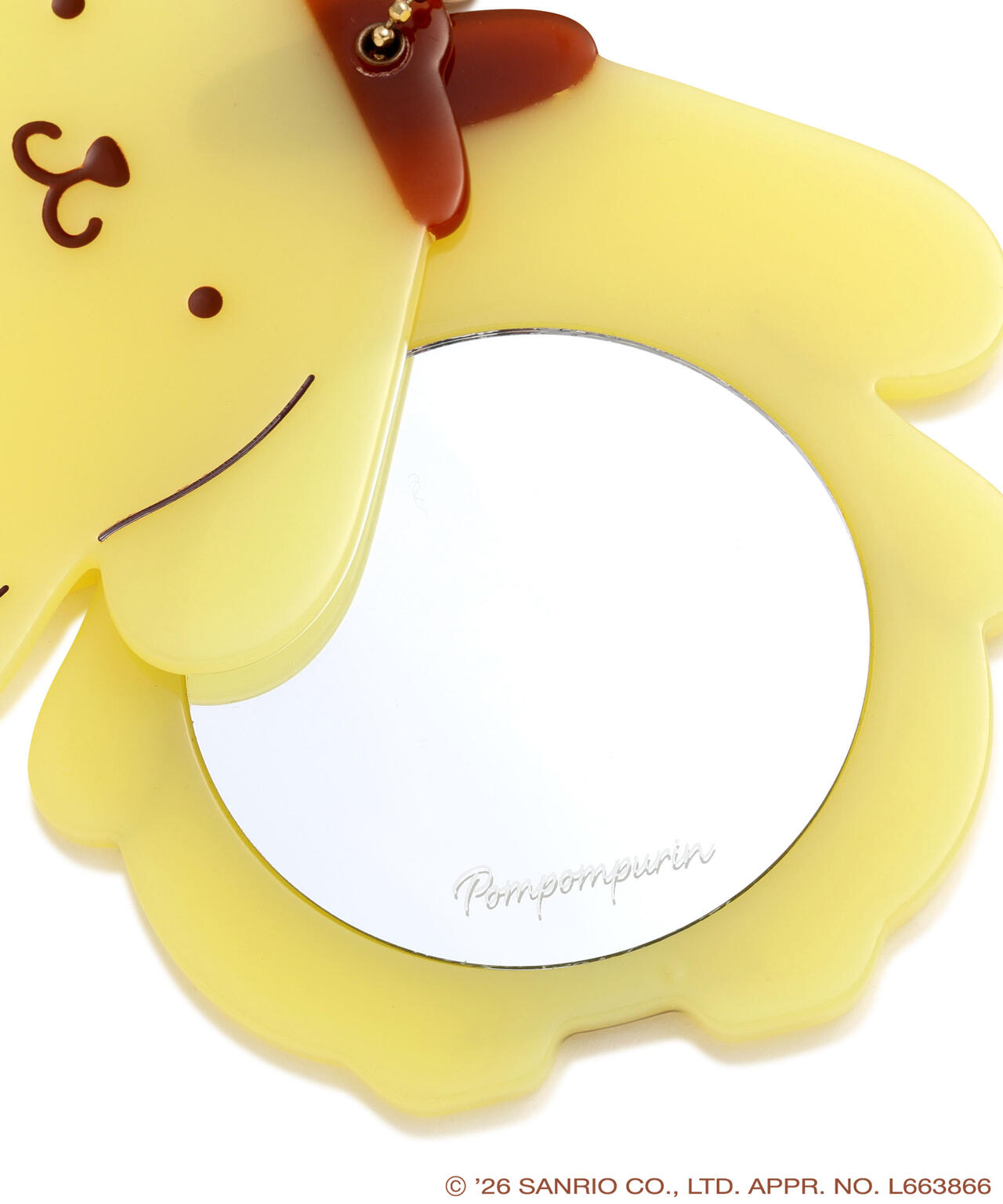 Pompompurin x NATURAL BEAUTY BASIC Slide Mirror Charm