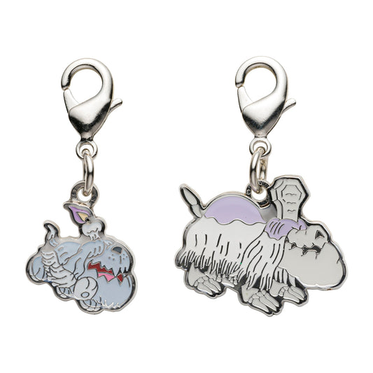Pokémon Greavard Houndstone National Pokédex Metal Charm Set