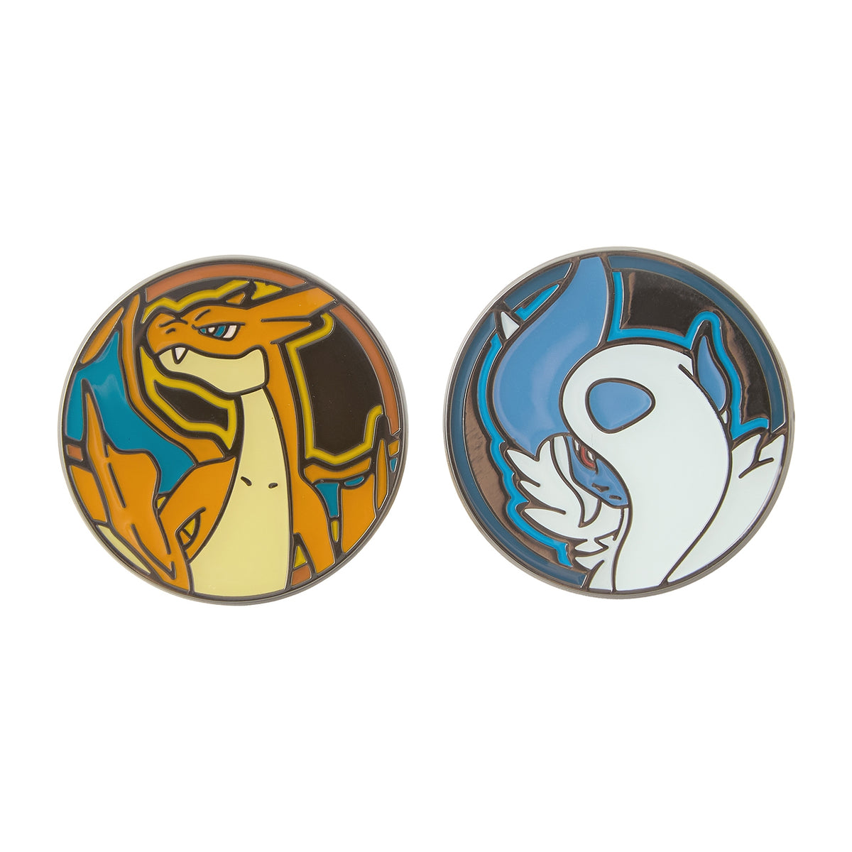 Pokémon Trading Card Game Pocket Mega Charizard Y & Mega Absol Coin Pattern Pin Set