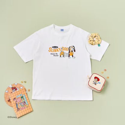 Korea｜ Toy Story Slinky Dog Short Sleeve T-Shirt White