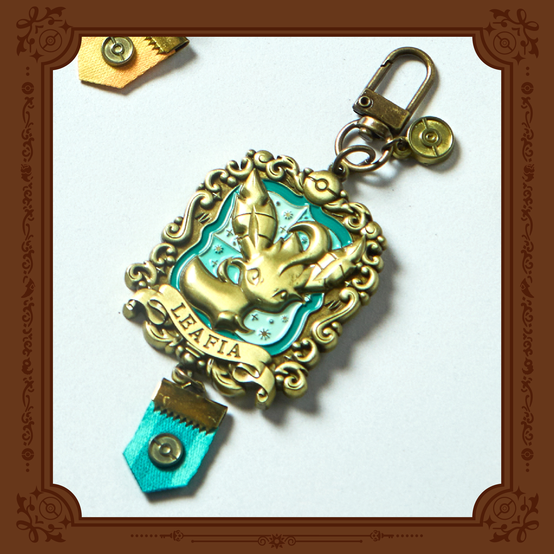 Korea Exclusive｜ Pokémon Leafeon ETERNAL ANTIQUE METAL Keyring