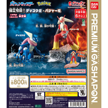 Pokémon Assembly Movable Greninja & Blaziken Capsule Toy