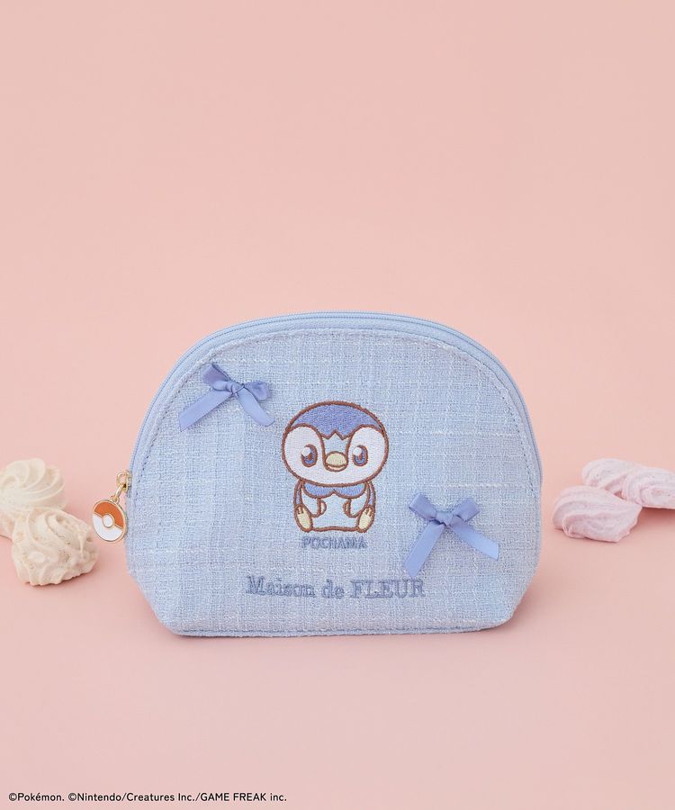Japan｜ Pokemon Piplup Tweed Round Pouch