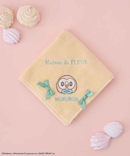 Pokepeace Rowlet Embroidered Towel Handkerchief